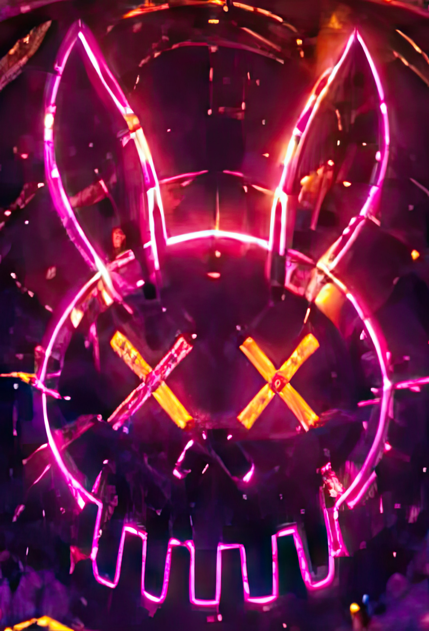 Neon rabbit emblem